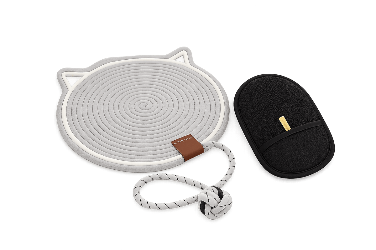 🧽 Pack Entretien Minouky™ – Tapis à Griffer + Gant AntiPoils