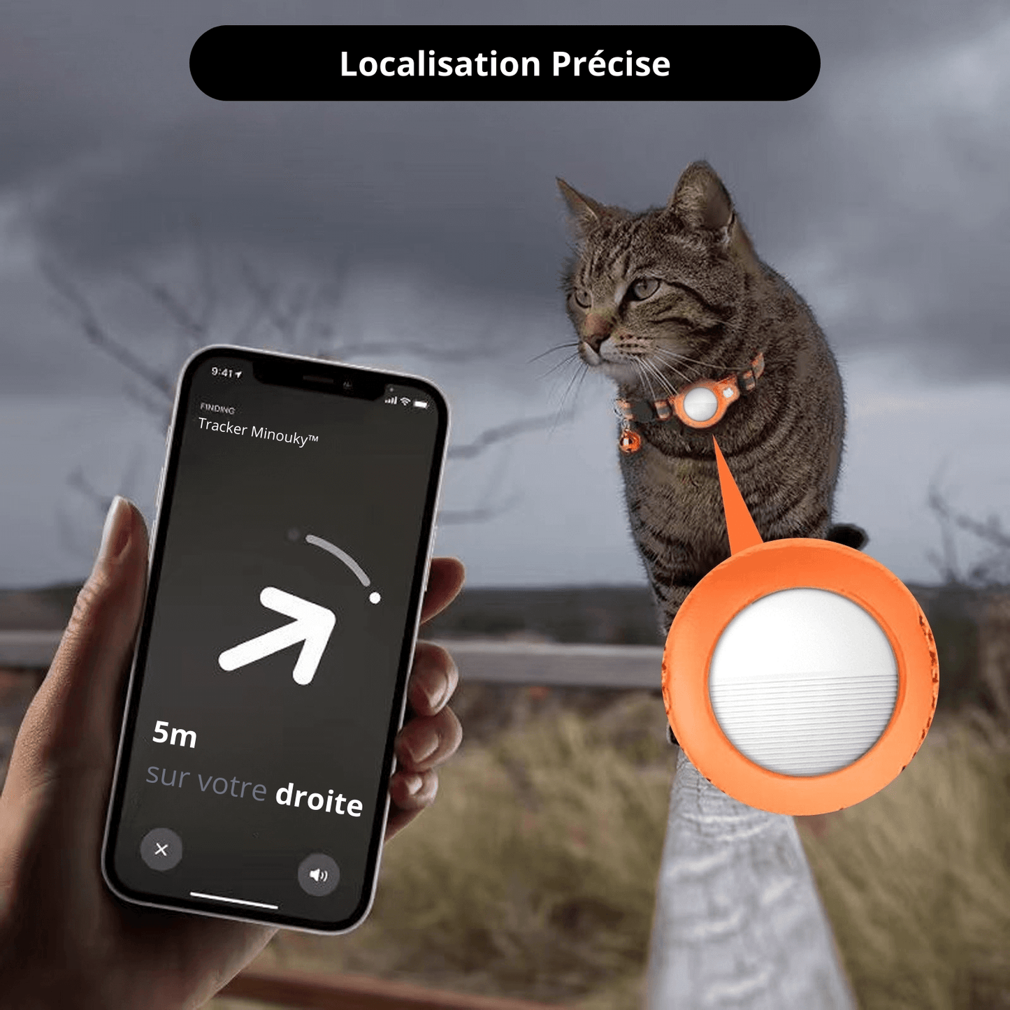 Collier Tracker pour Chat Minouky™